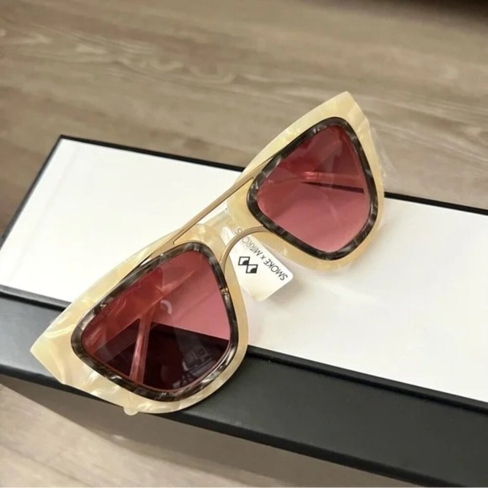 Smoke x Mirrors Sodapop iv white scale black scale sunglasses one size NWOT - Picture 4 of 7
